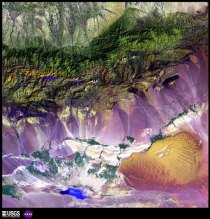 Bogda Mountains, China satellite image from USGS